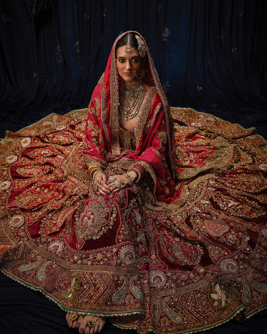 Velvet Dreams: Winter Weddings and Velvet Lehengas