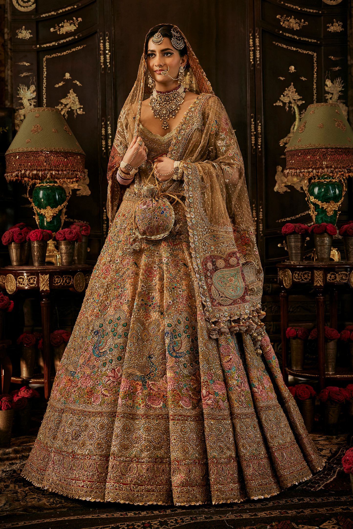 Gold Pichhwai Lehenga