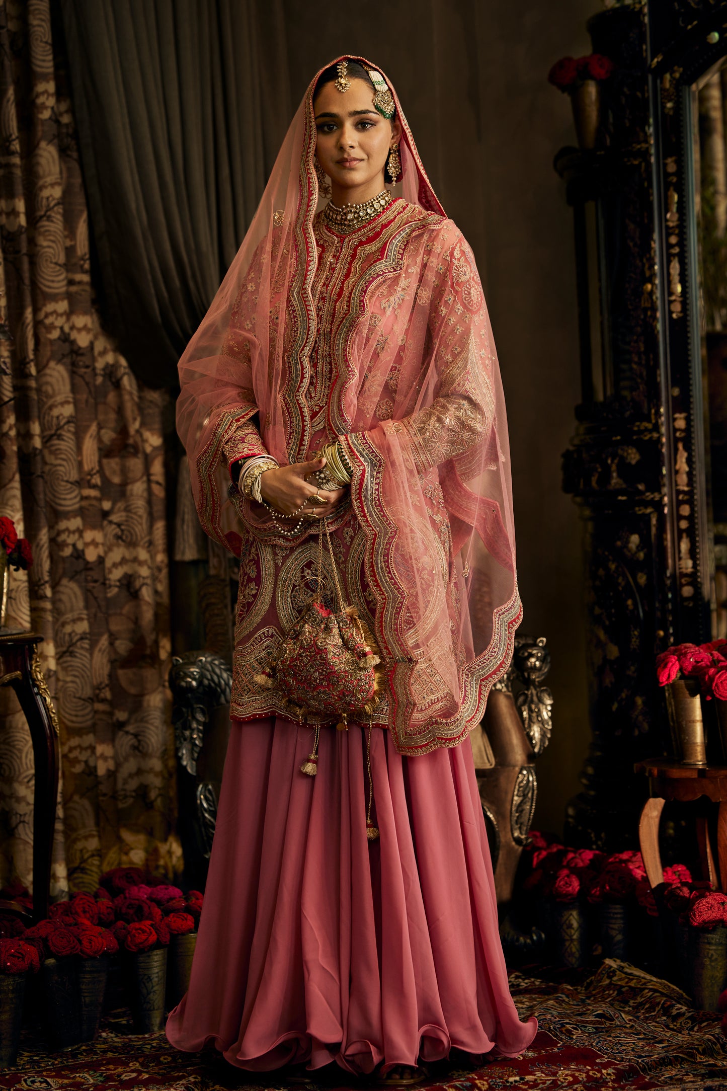 Earthy Pink Kurta and Sharara