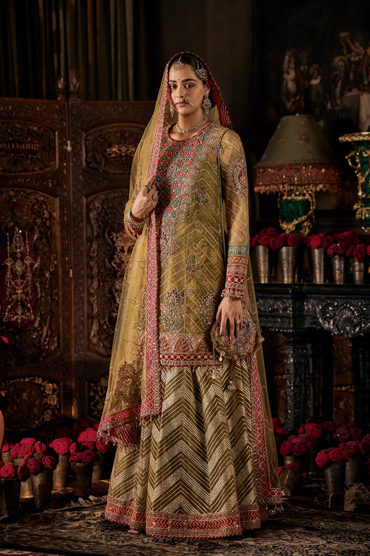 Mehendi Green Tulle Sharara