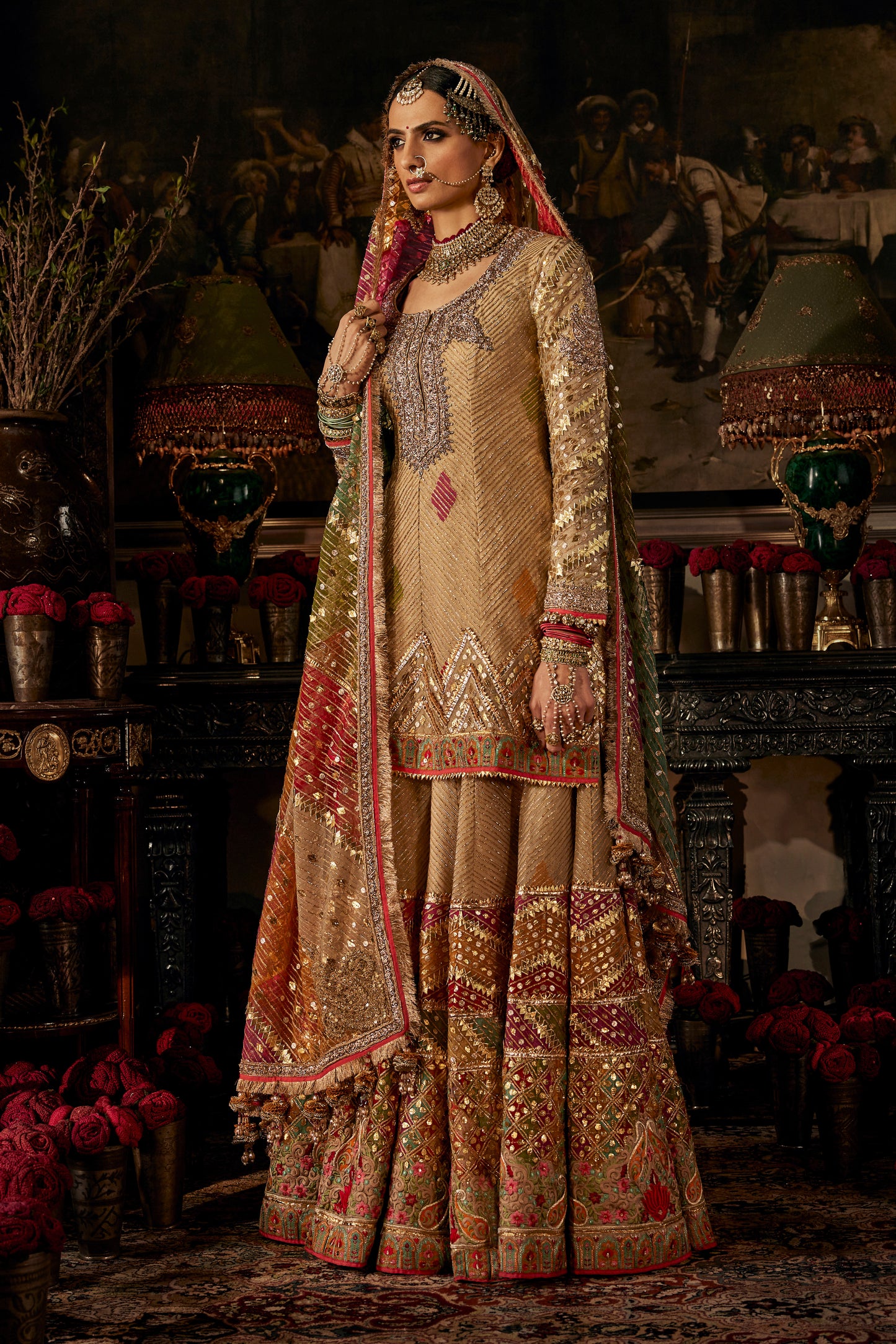 Earthy Birch Gota Sharara