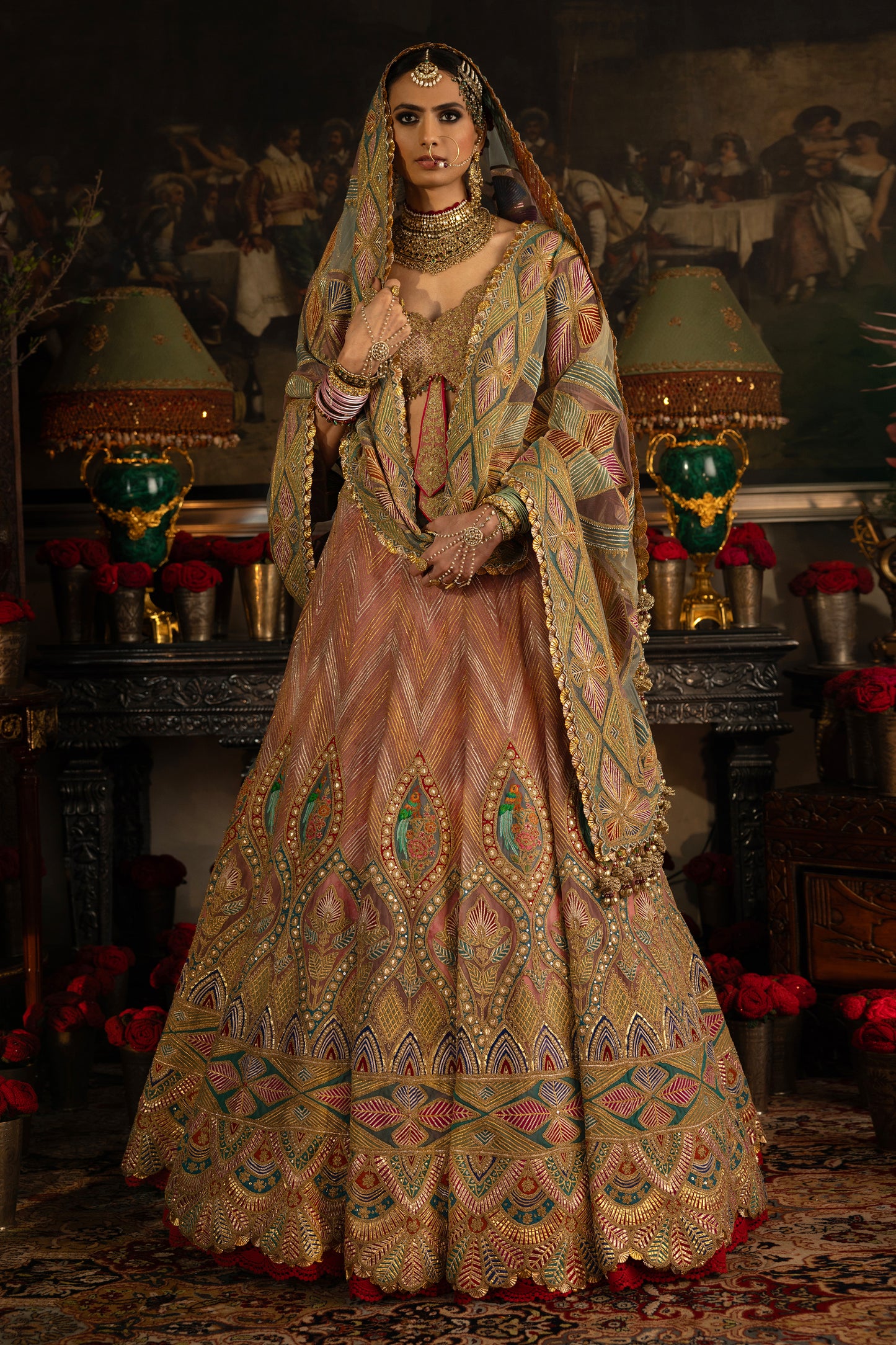 Pink Mystic Gota Lehenga