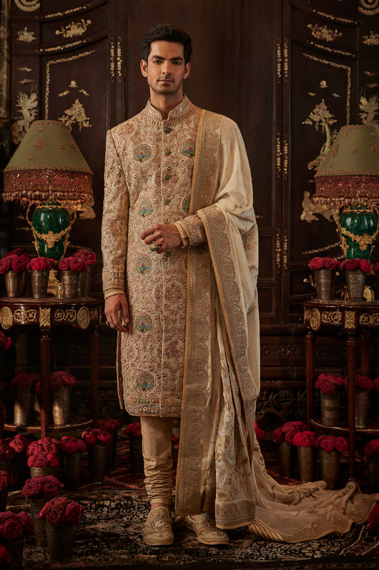 Mughal Miniature Art Sherwani