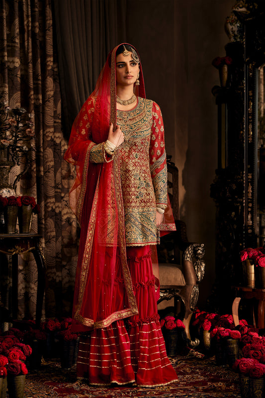 Maroon Red Sharara