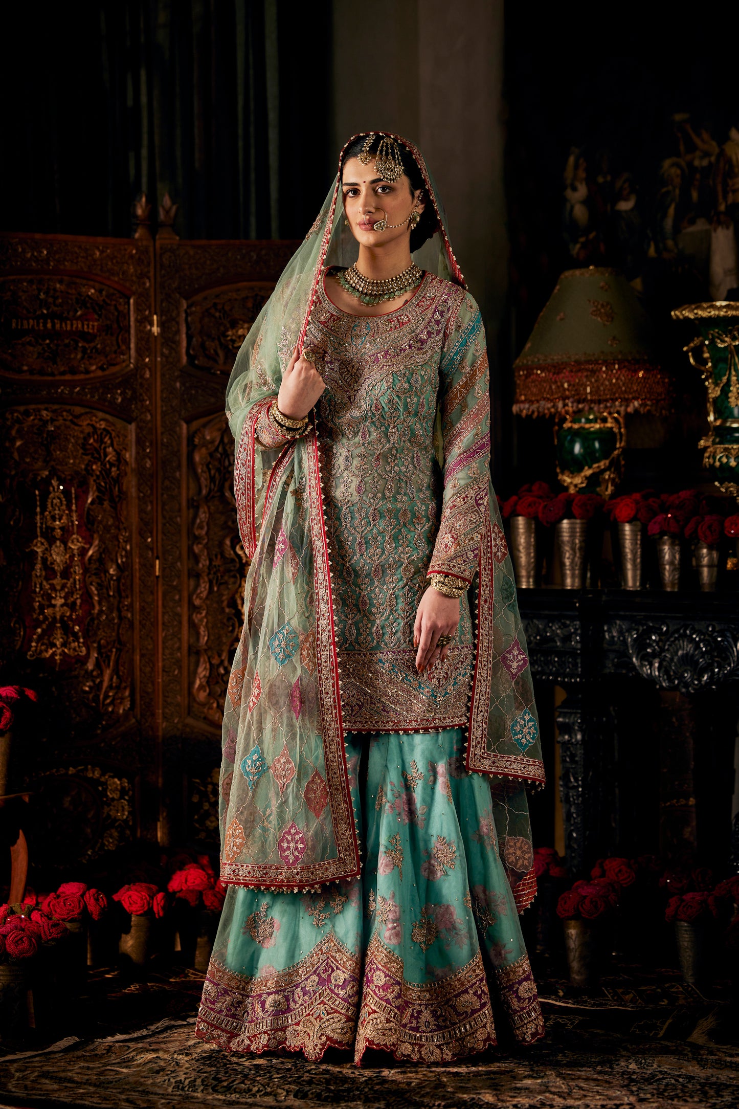 Aqua Blue Sharara