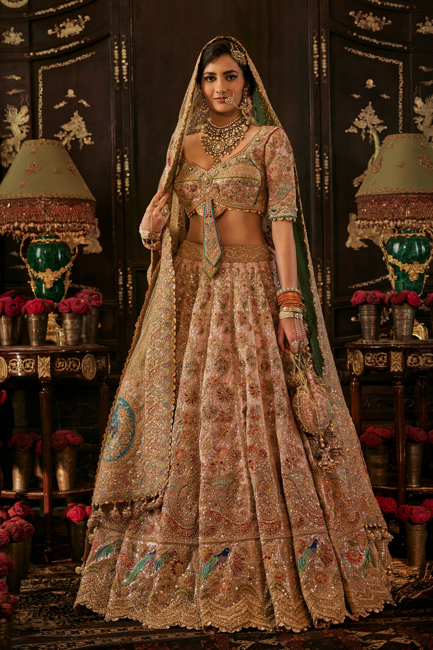 Pale Frosted Pink Lehenga