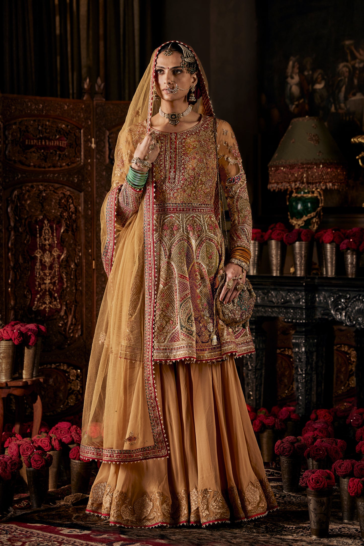 Gold Tulle Sharara