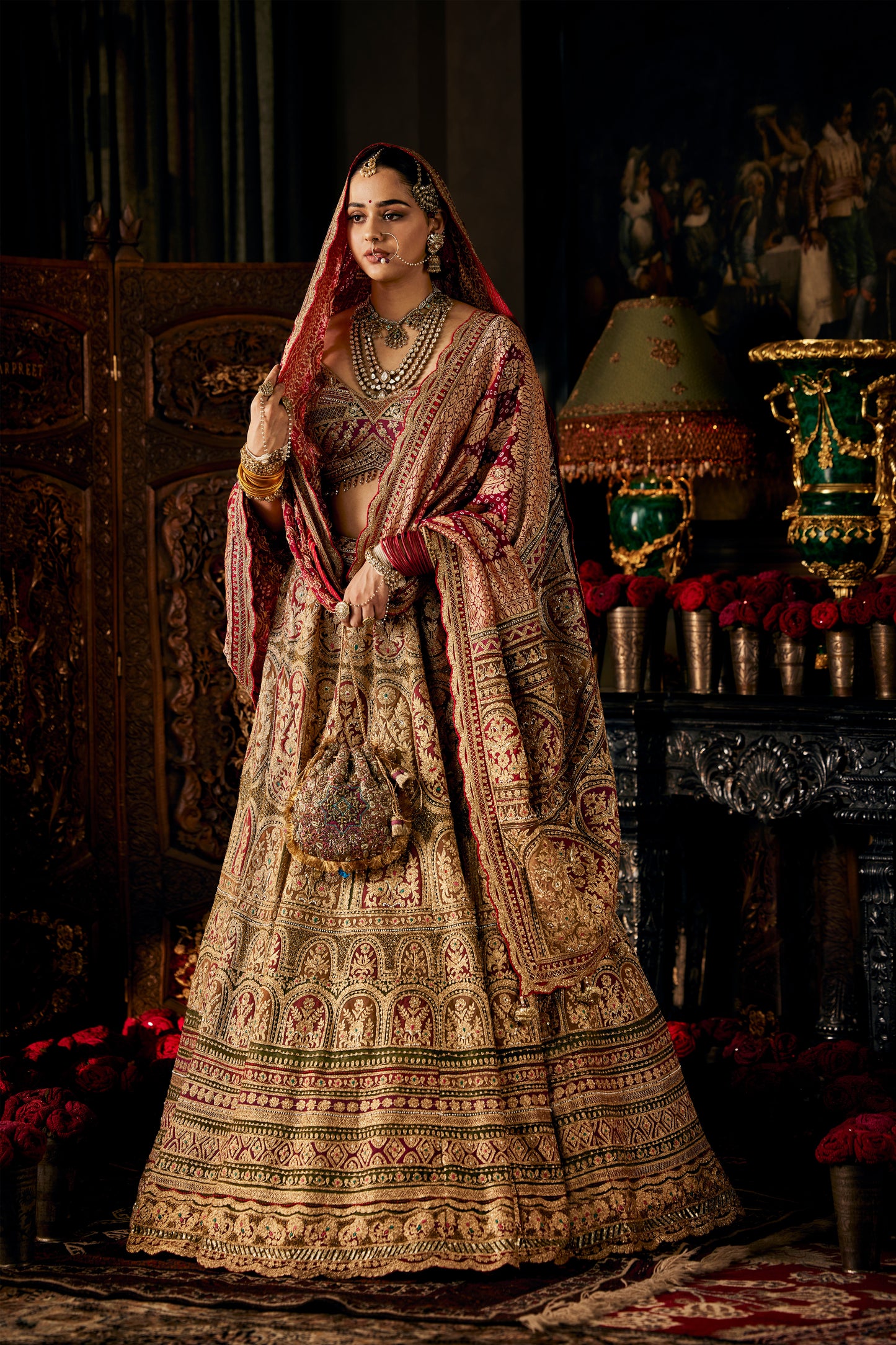 Olive Green Lehenga