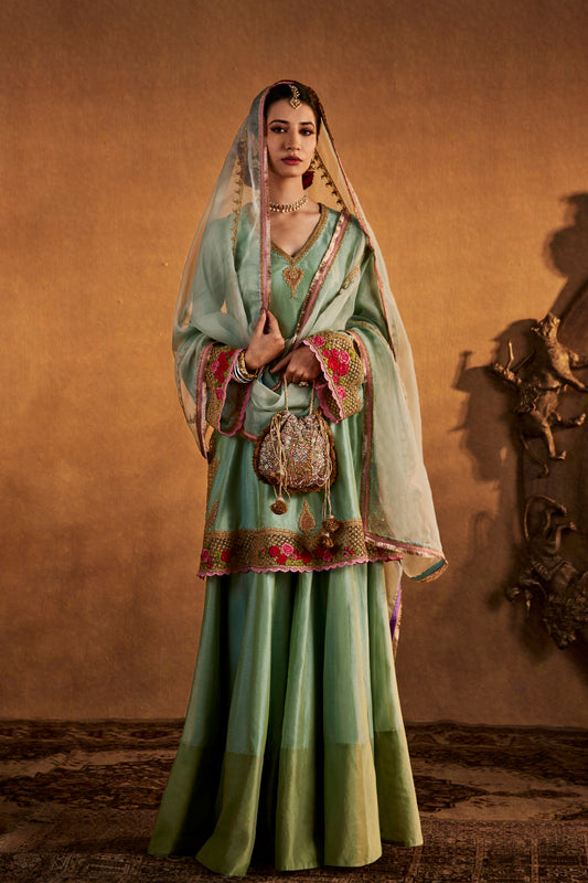 Aqua Sharara Set