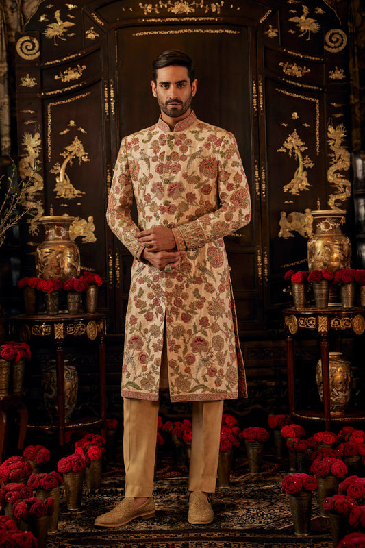 Pale Blush Effloroscent Sherwani