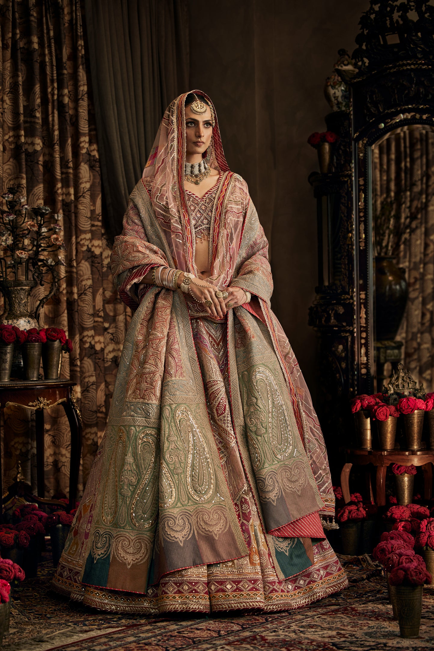 Blush Pink Tulle Lehenga