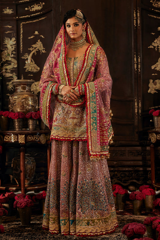 Lilac-Mauve Bejeweled Sharara