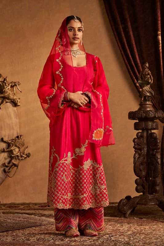 Rani Pink Kurta Set