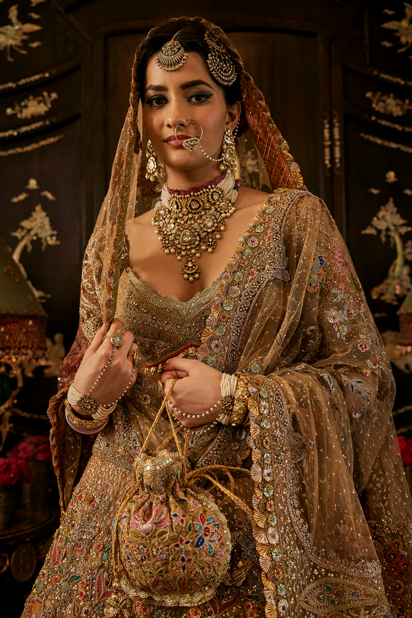 Gold Pichhwai Lehenga