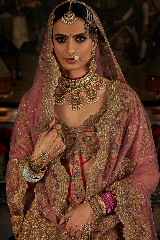 Francaise Pink Lehenga