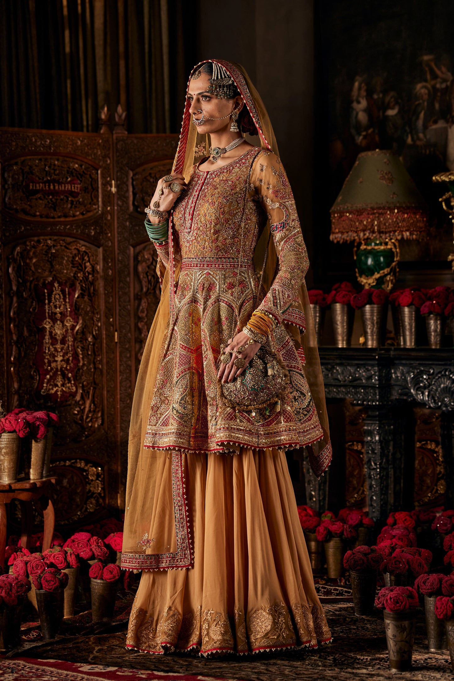 Gold Tulle Sharara