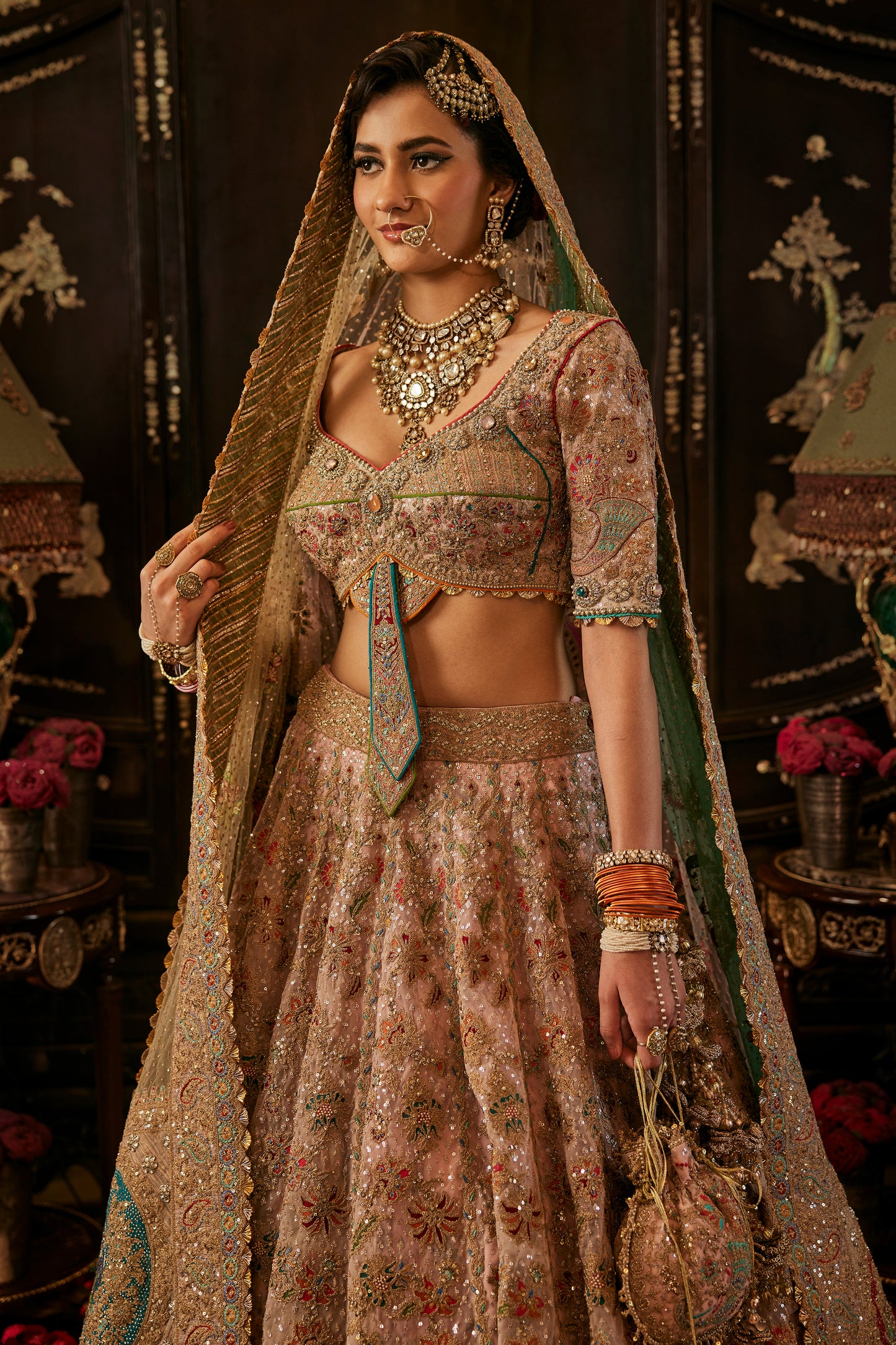 Pale Frosted Pink Lehenga