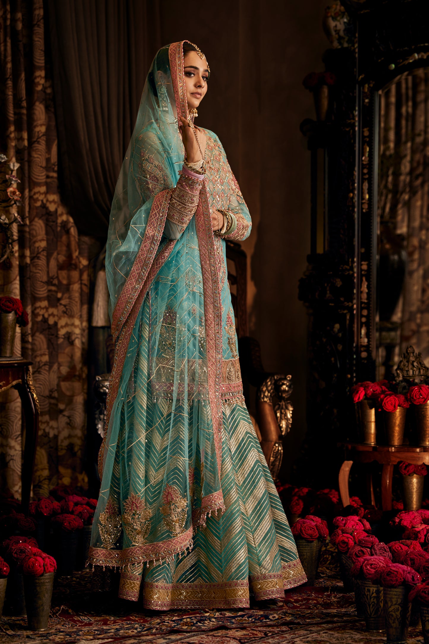 Turquoise Tulle Sharara