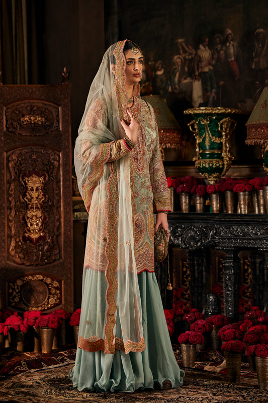 Ice Blue Kurta and Sharara