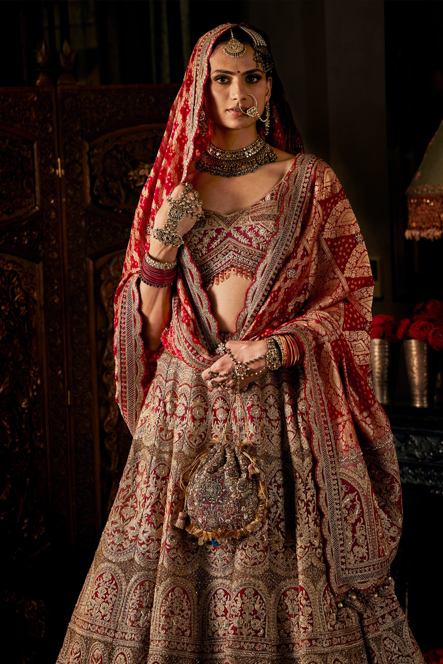 Ruby Red Lehenga