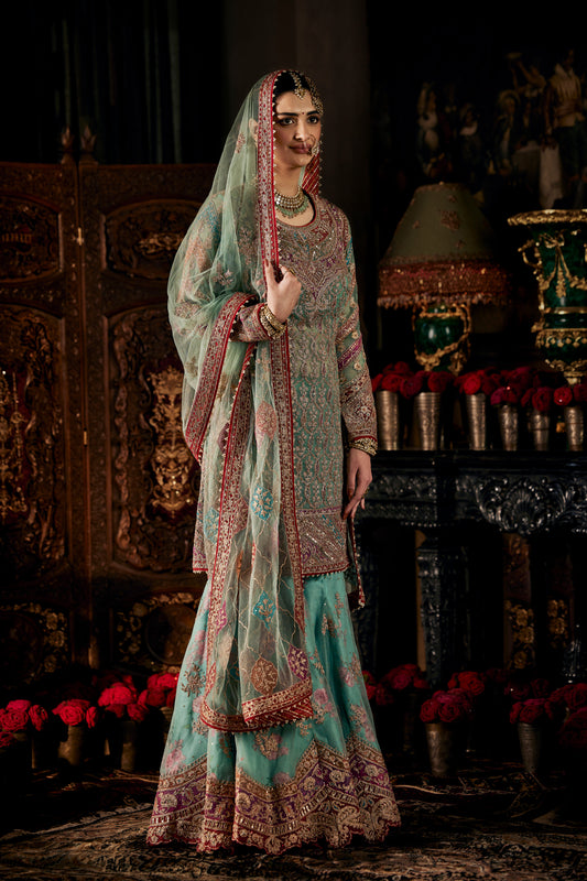 Aqua Blue Sharara