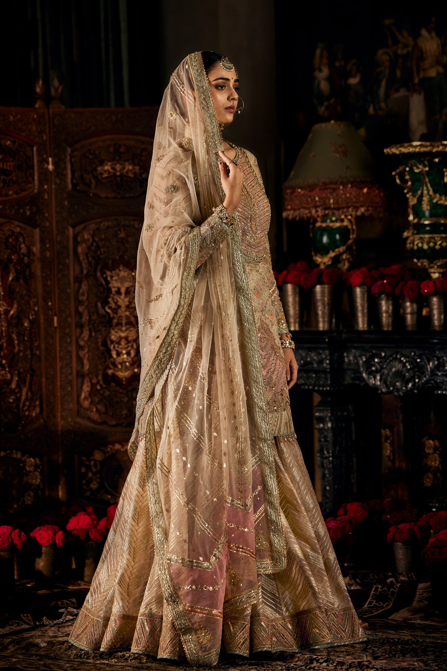 Ivory Gold Kurta Sharara