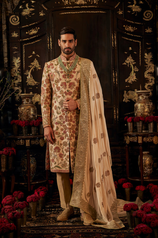 Pale Blush Effloroscent Sherwani