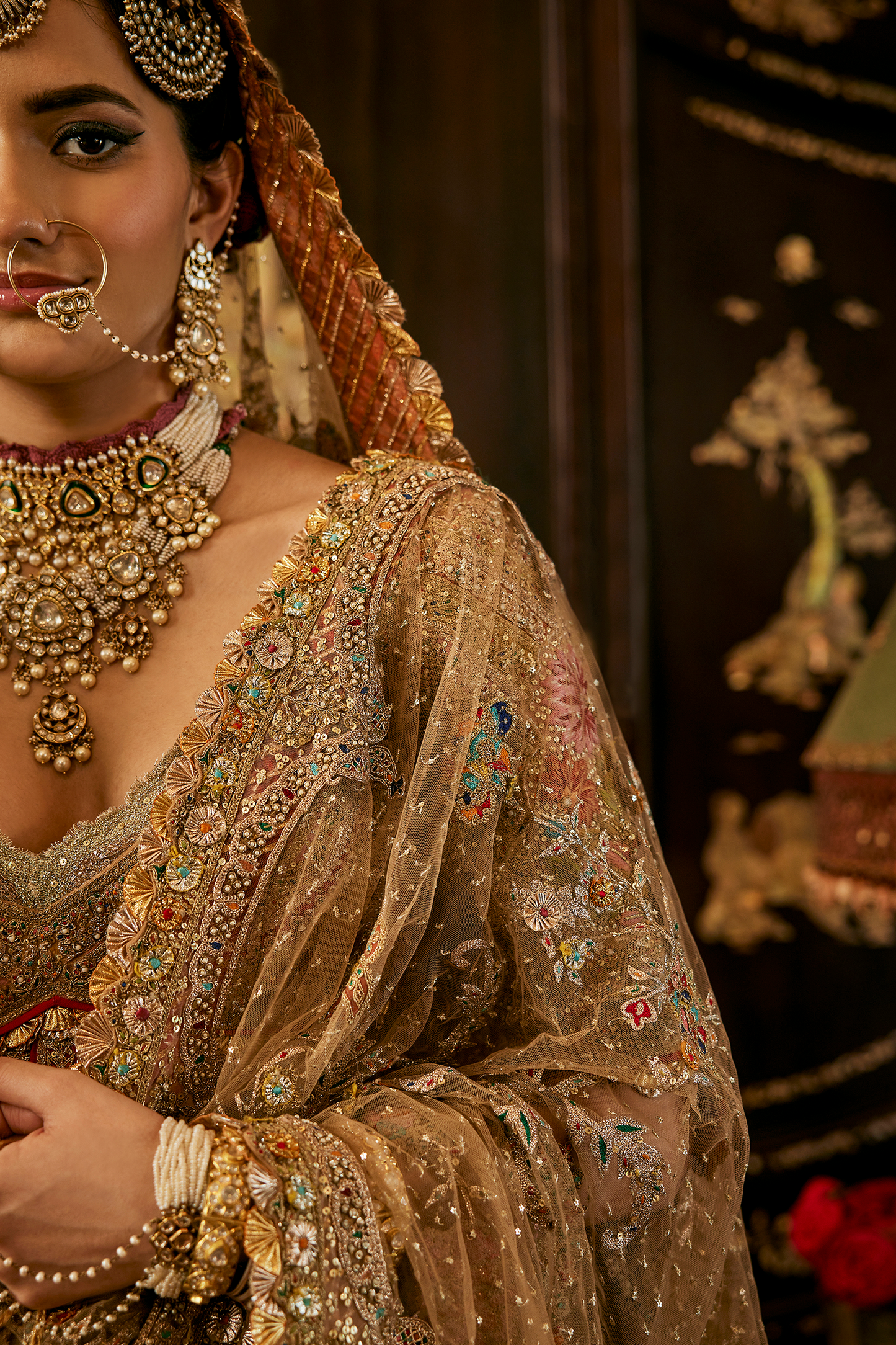 Gold Pichhwai Lehenga