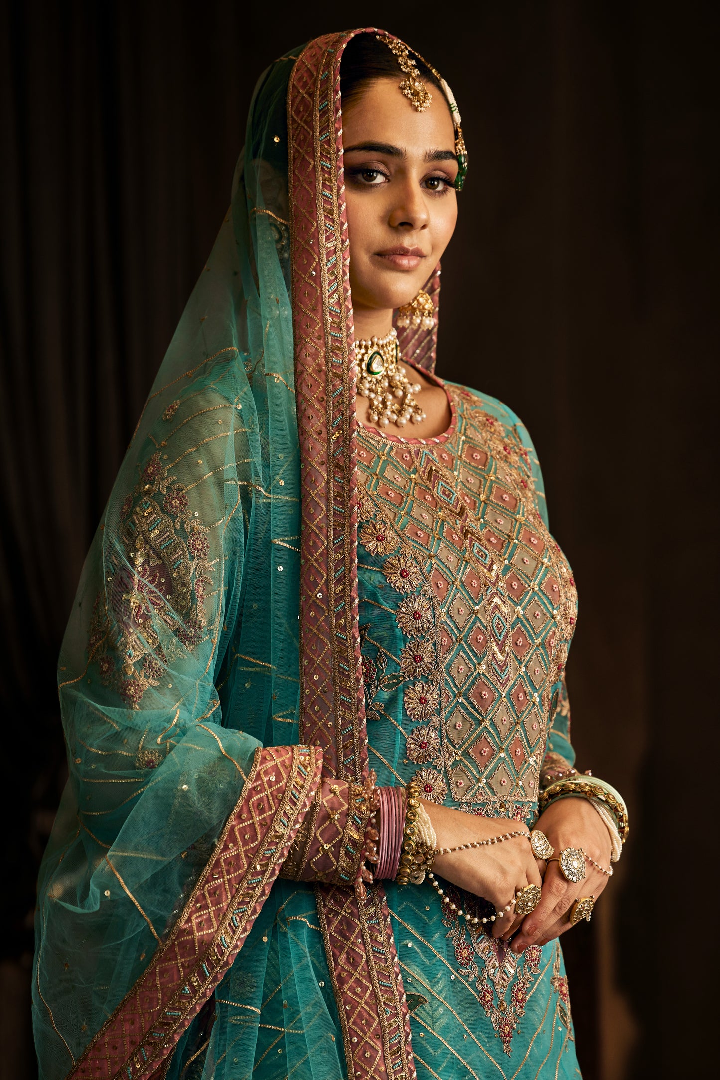 Turquoise Tulle Sharara