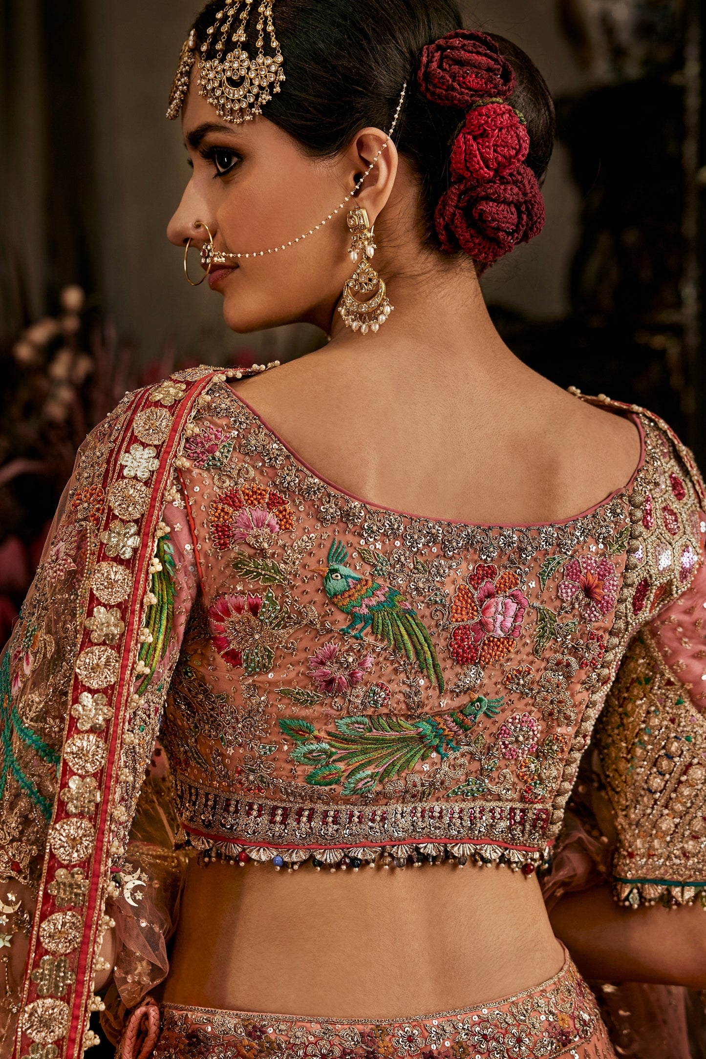 Peach Songbird Lehenga