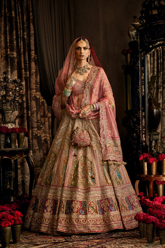 Rouge Pink Tulle Lehenga