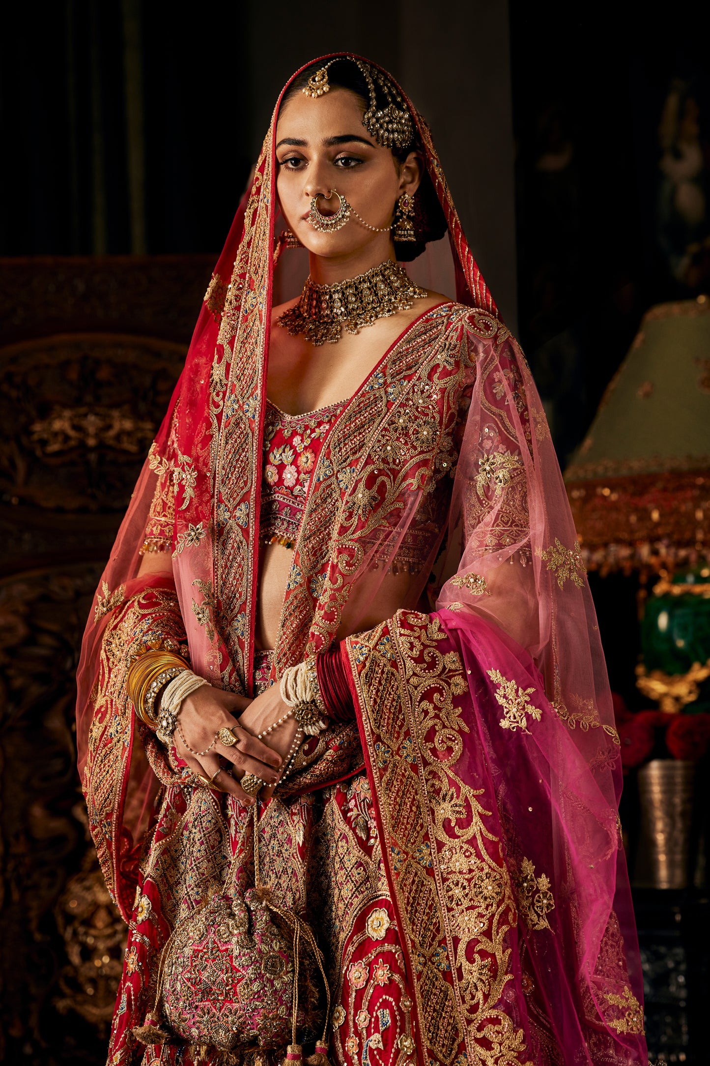 Ruby Red Lehenga