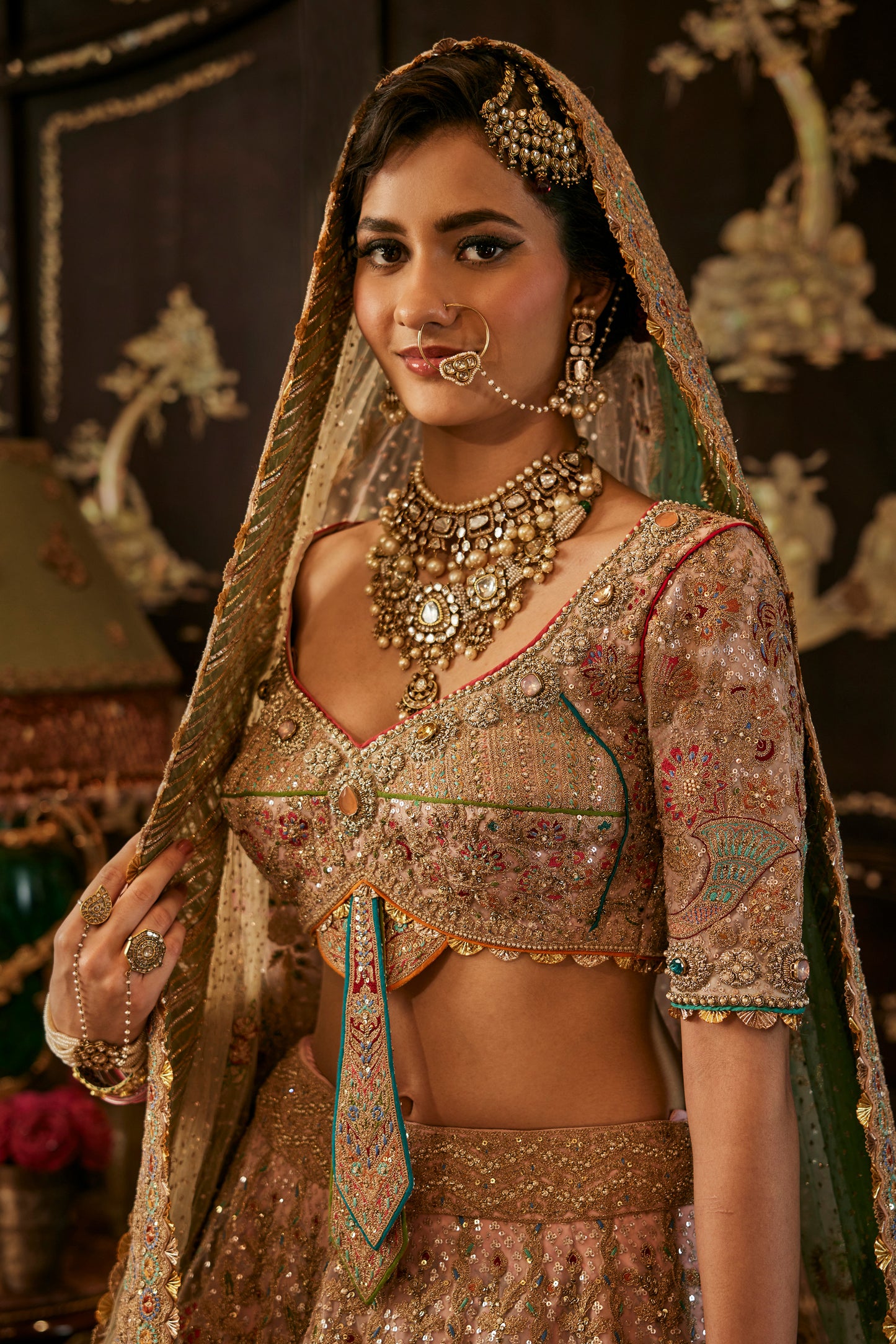 Pale Frosted Pink Lehenga