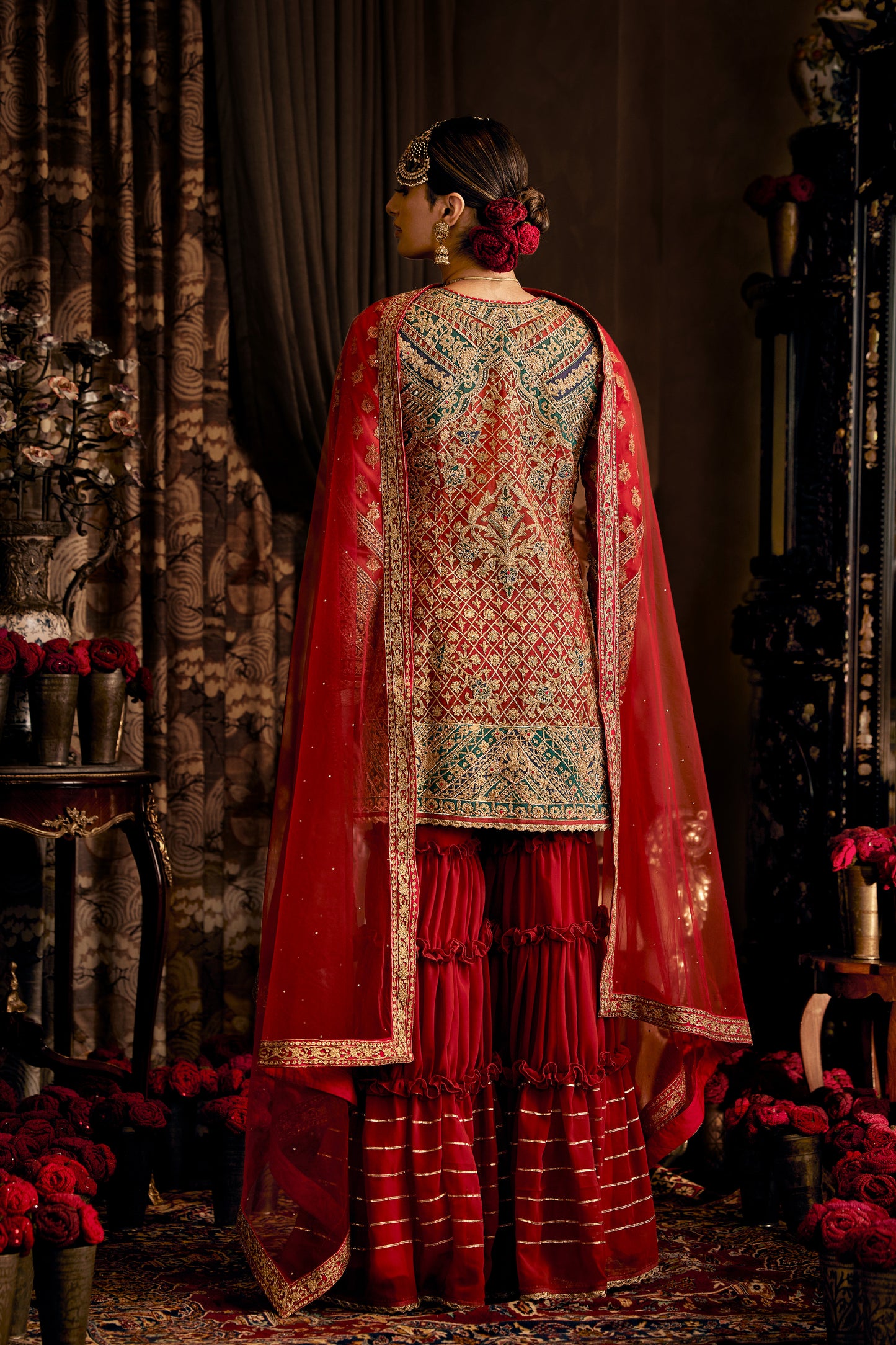 Maroon Red Sharara