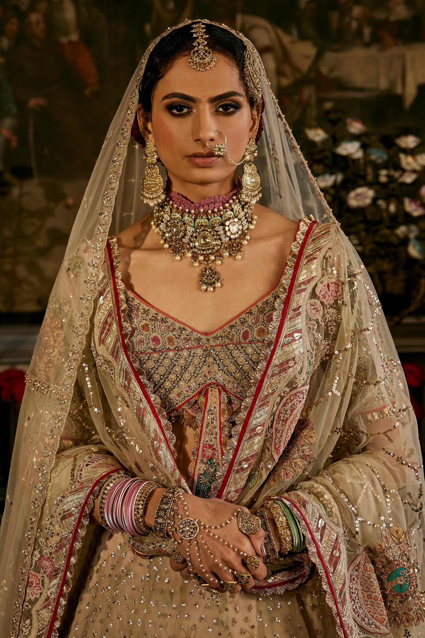 Butterscotch Gold Tulle Lehenga