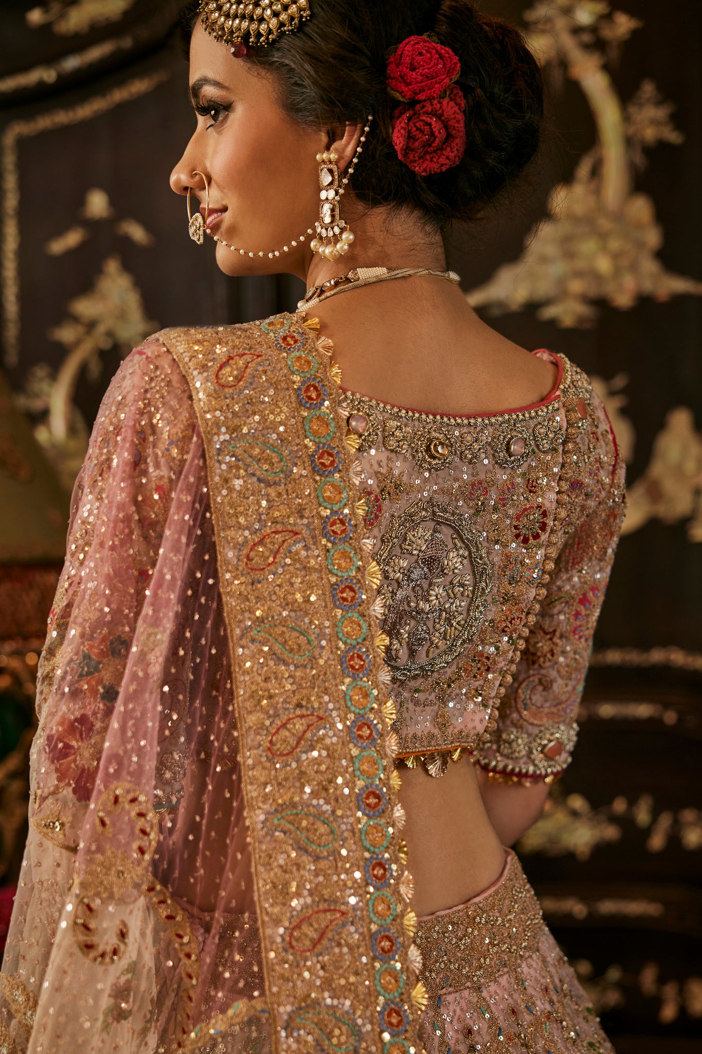 Pale Frosted Pink Lehenga