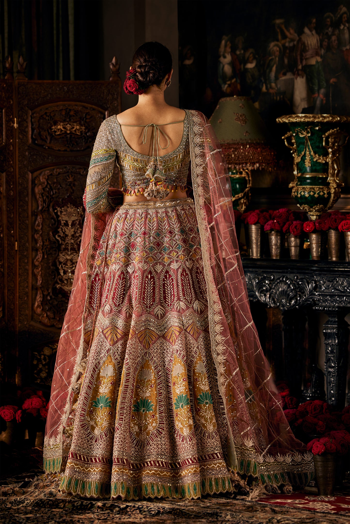 Rose Pink Tulle Lehenga