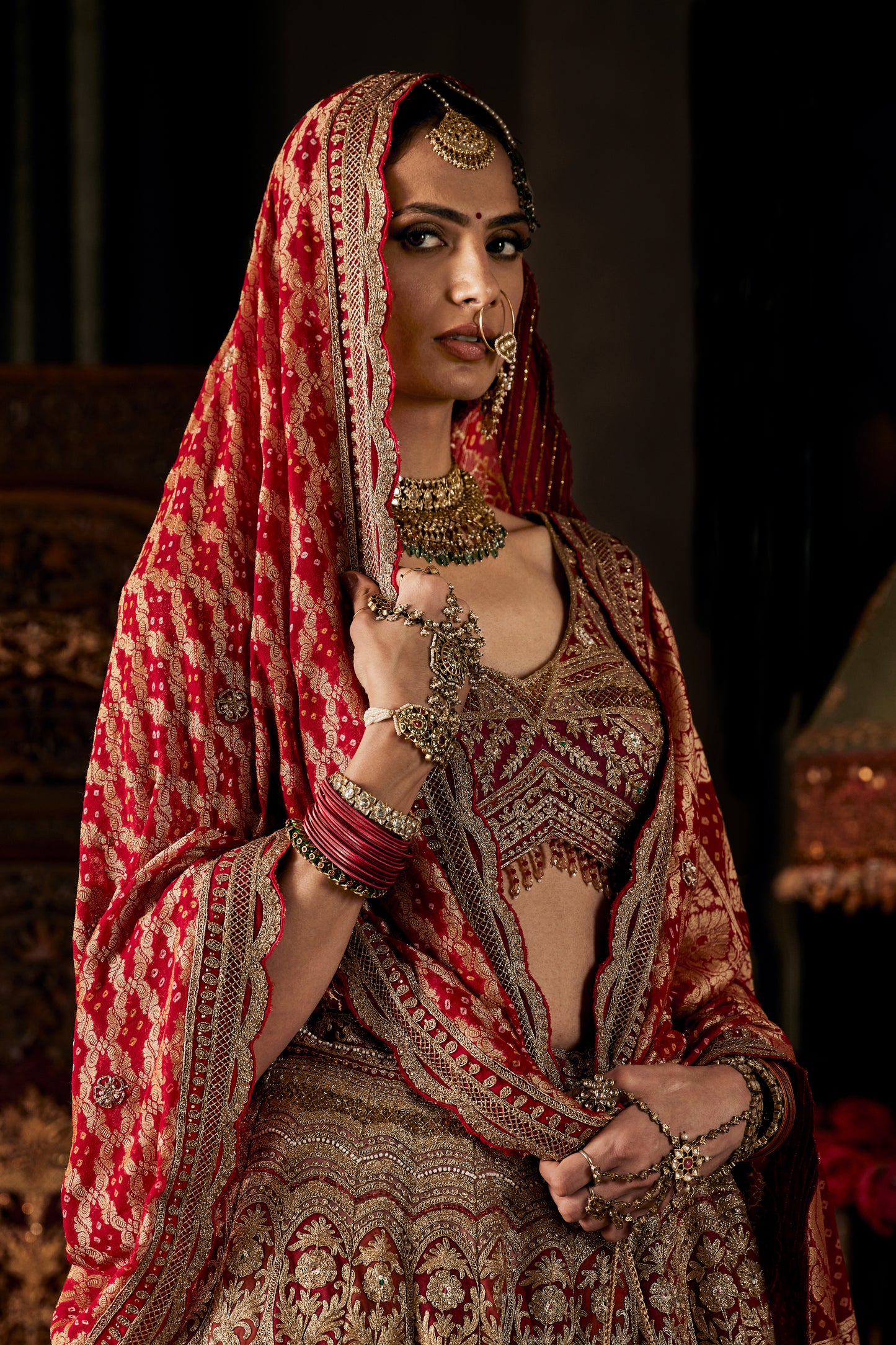 Ruby Red Lehenga