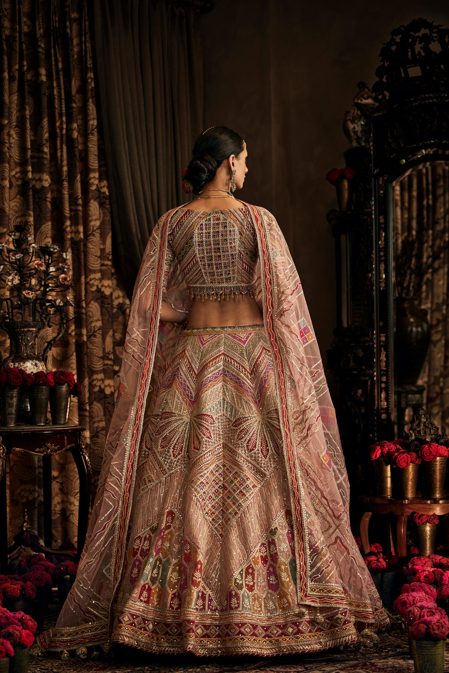 Blush Pink Tulle Lehenga