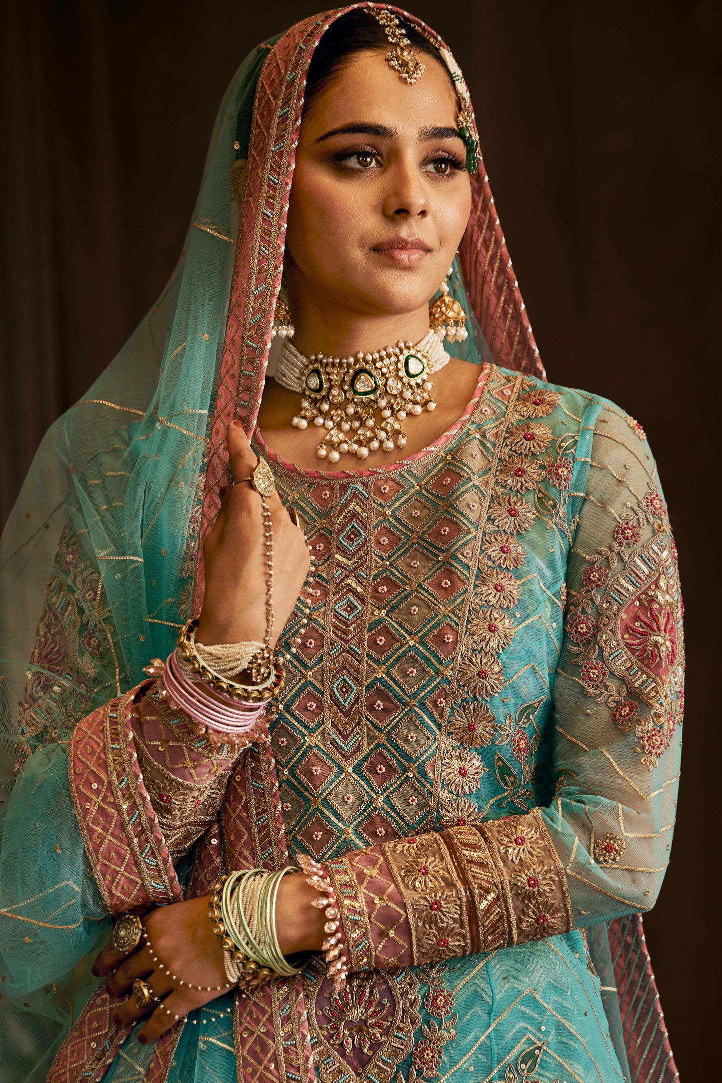 Turquoise Tulle Sharara