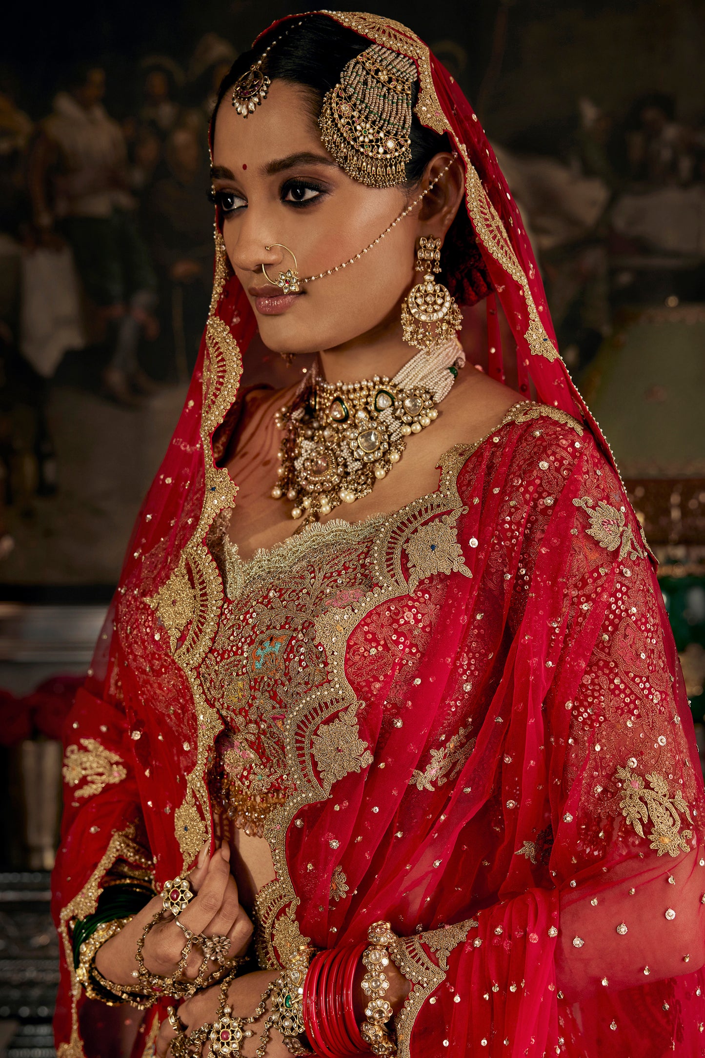 Red Lotus Lehenga