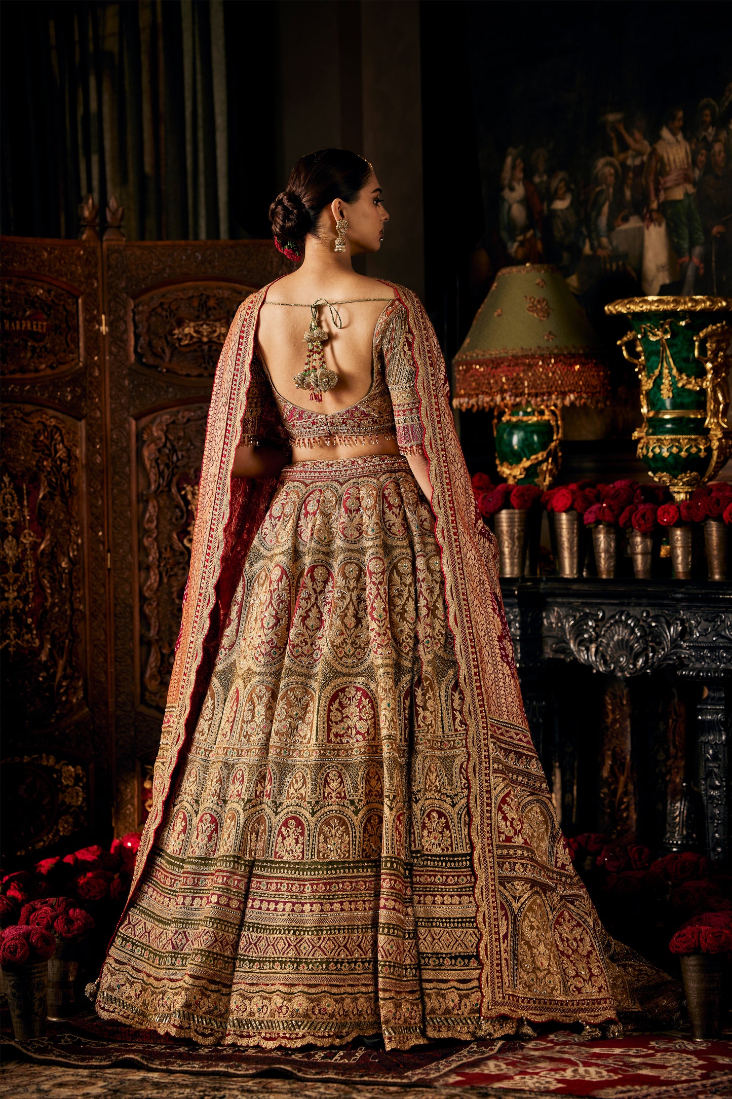 Olive Green Lehenga