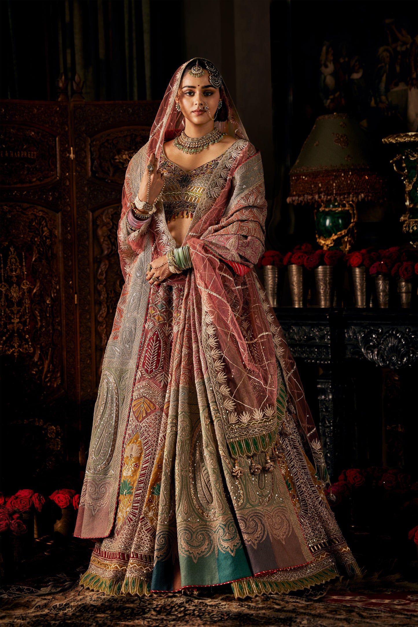 Rose Pink Tulle Lehenga