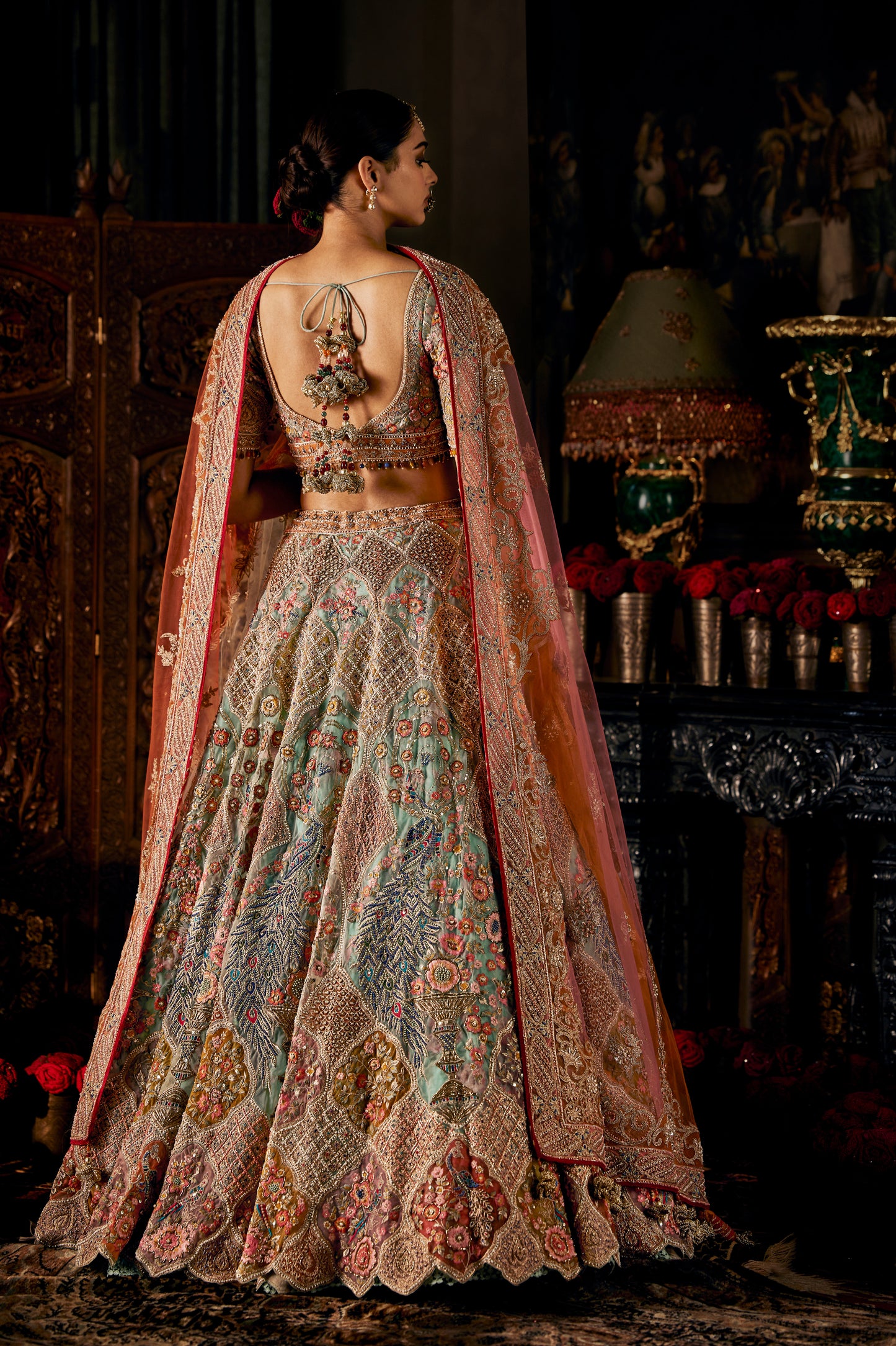 Ice blue Lehenga