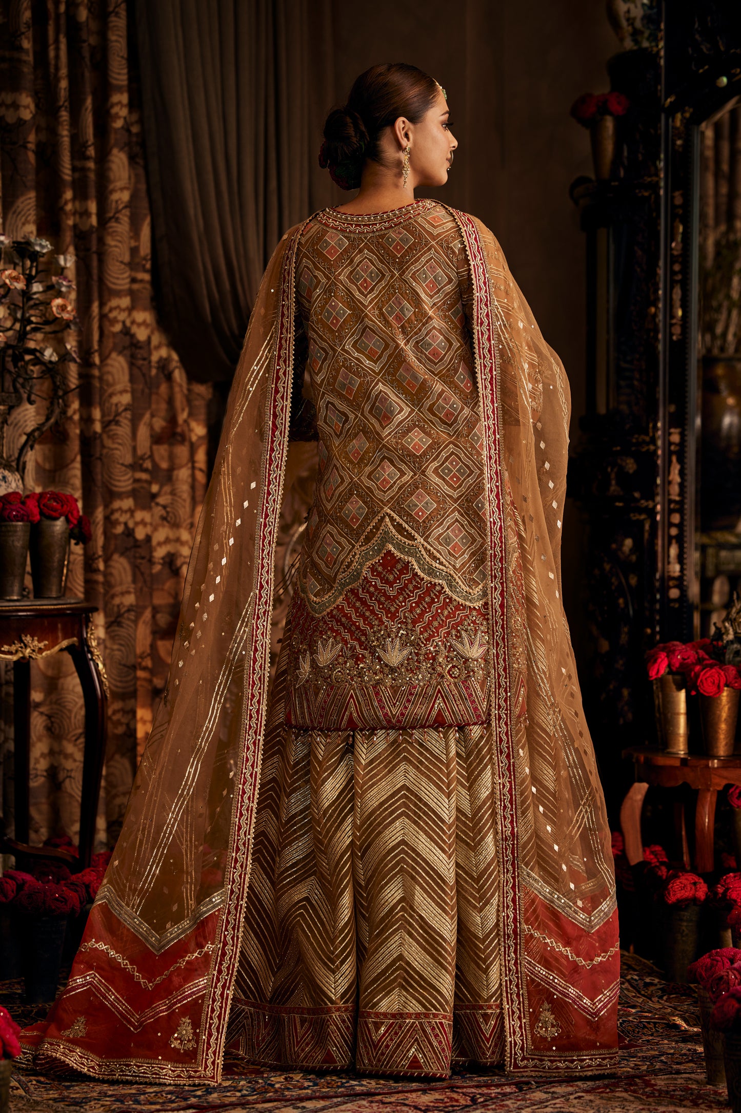 Antique Gold Kurta Sharara