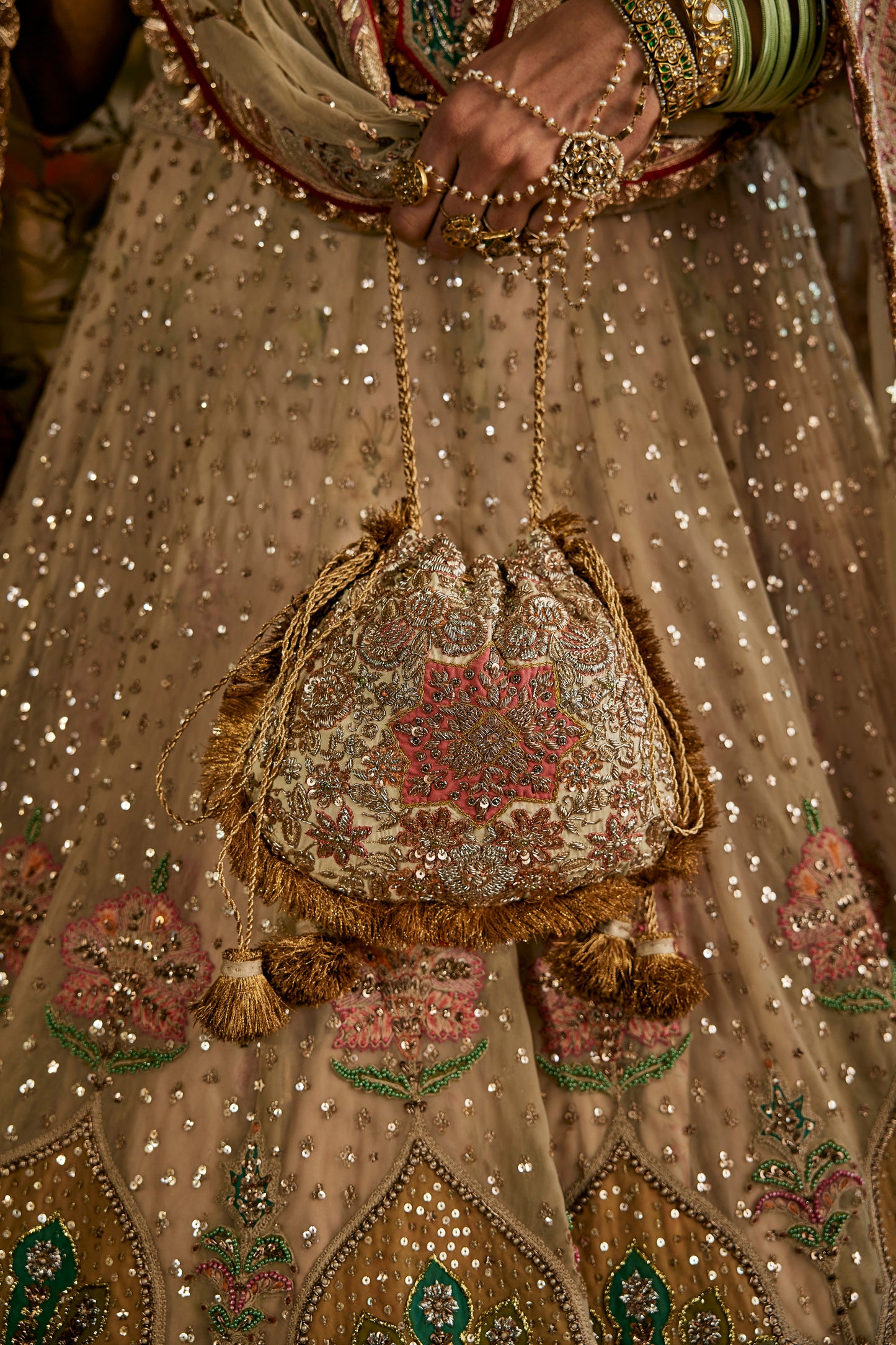 Butterscotch Gold Tulle Lehenga