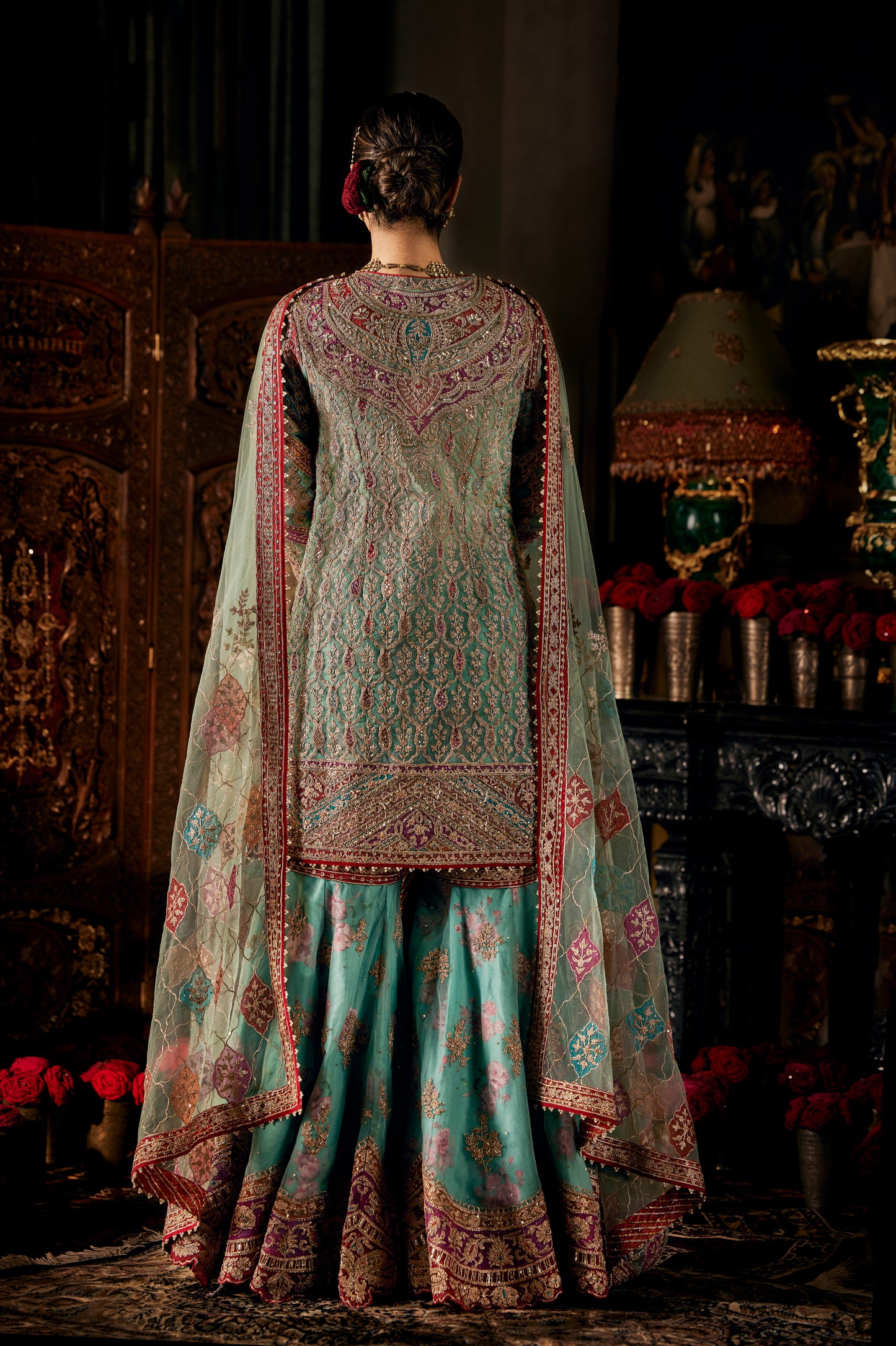 Aqua Blue Sharara