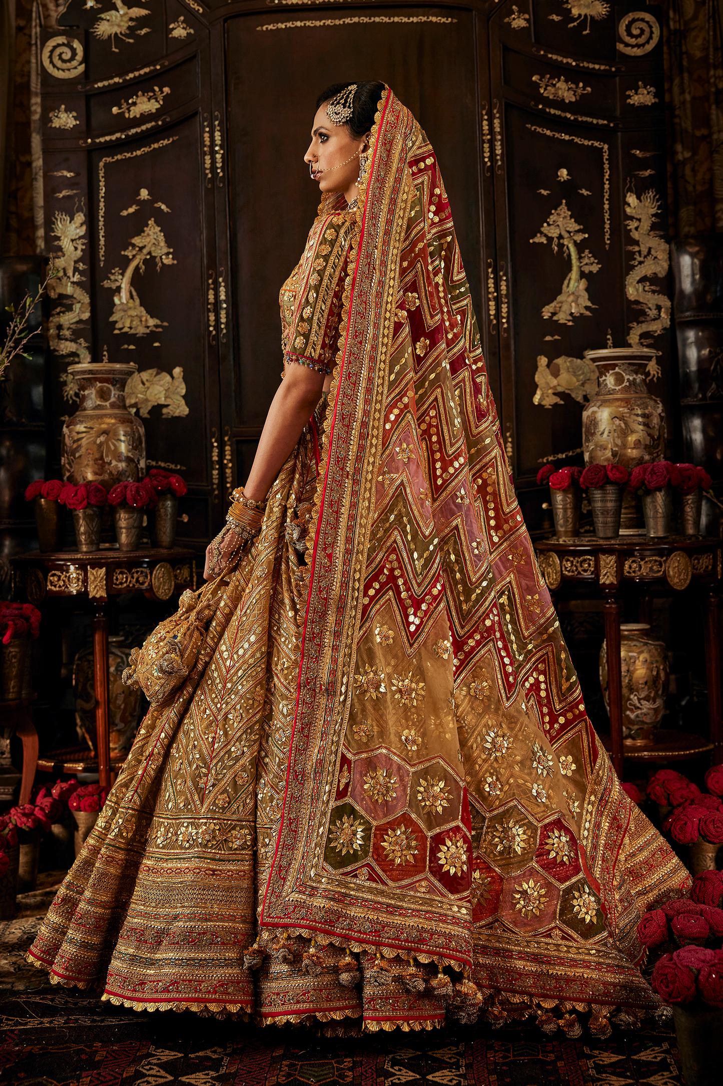 Molten Gold Gota Lehenga