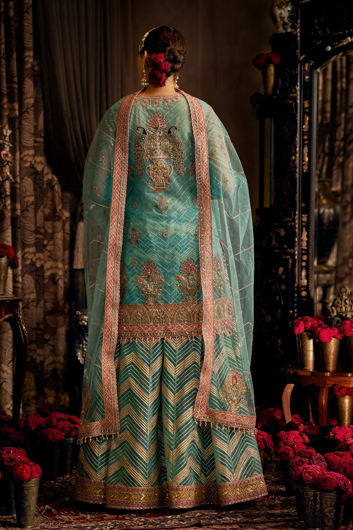 Turquoise Tulle Sharara