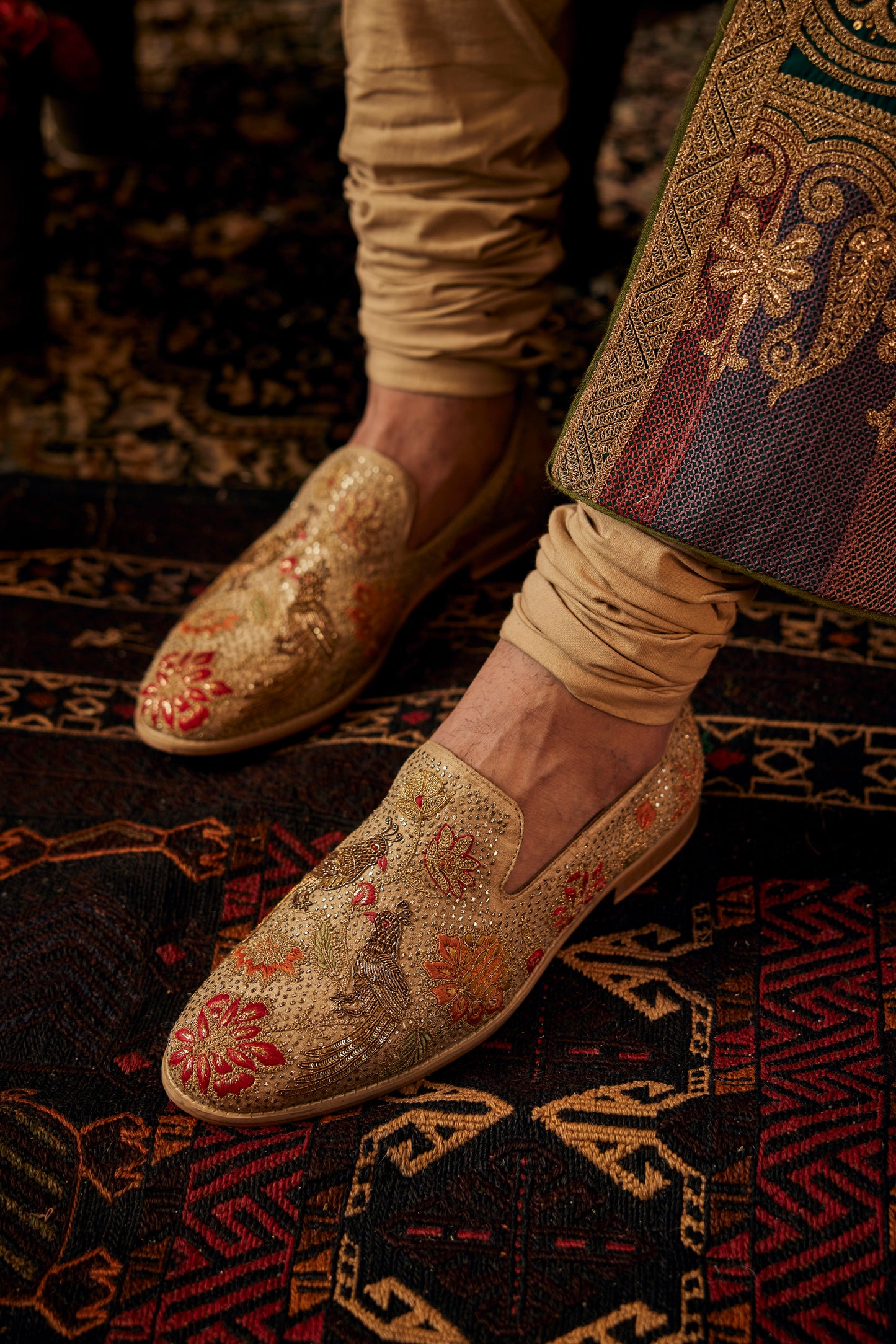 Floral Mughalesque Gold Sherwani